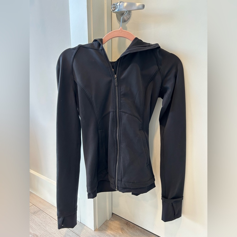 Black Lululemon hooded jacket